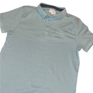 Devred Light Blue Three Button Collar Polo Shirt Size Large